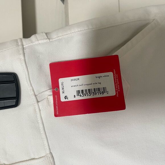 NWT SPANX Stretch Twill Cropped Wide Leg Pant Classic White 20312R Size XL - Picture 8 of 12